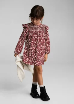 Dzieci MANGO Sukienki I Kombinezony*Sukienka w kwiaty z falbanami