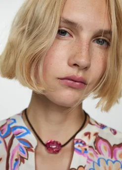 MANGO Sukienki I Kombinezony*Sukienka w kwiaty z kokardą