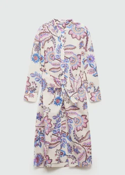 MANGO Sukienki I Kombinezony*Sukienka w kwiaty z kokardą