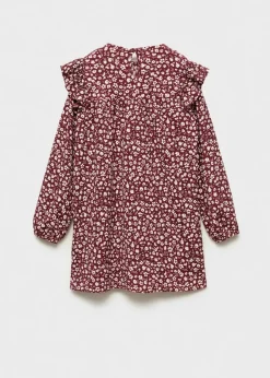 Dzieci MANGO Sukienki I Kombinezony*Sukienka w kwiaty z marszczeniem