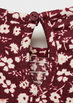 Dzieci MANGO Sukienki I Kombinezony*Sukienka w kwiaty z marszczeniem