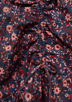 Dzieci MANGO Sukienki I Kombinezony*Sukienka w kwiaty z marszczeniem