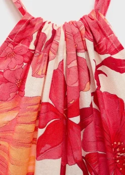 MANGO Sukienki I Kombinezony*Sukienka w kwiaty z wycięciami