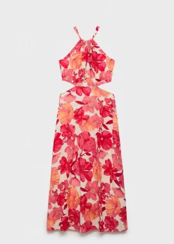 MANGO Sukienki I Kombinezony*Sukienka w kwiaty z wycięciami