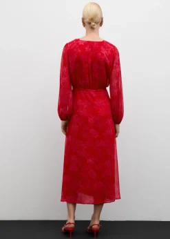 MANGO Sukienki I Kombinezony*Sukienka w kwiaty z węzłem