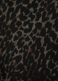 MANGO Sukienki I Kombinezony*Sukienka w lamparcie cętki z dekoltem w szpic