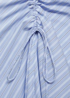 MANGO Sukienki I Kombinezony*Sukienka w paski o asymetrycznym kroju z drapowaniem