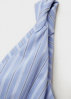 MANGO Sukienki I Kombinezony*Sukienka w paski o asymetrycznym kroju z drapowaniem