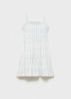 Dzieci MANGO Sukienki I Kombinezony*Sukienka w paski z falbanami