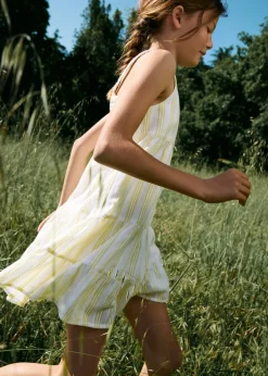 Dzieci MANGO Sukienki I Kombinezony*Sukienka w paski z falbanami