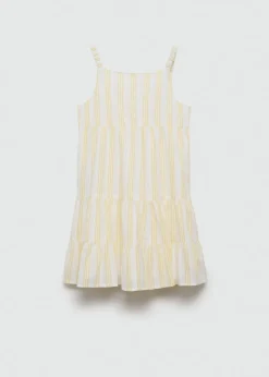 Dzieci MANGO Sukienki I Kombinezony*Sukienka w paski z falbanami