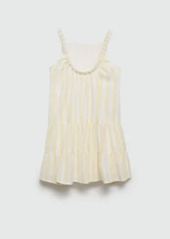 Dzieci MANGO Sukienki I Kombinezony*Sukienka w paski z falbanami