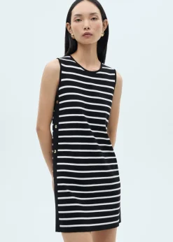 MANGO Sukienki I Kombinezony*Sukienka w paski z metalowymi guzikami