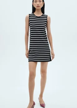 MANGO Sukienki I Kombinezony*Sukienka w paski z metalowymi guzikami