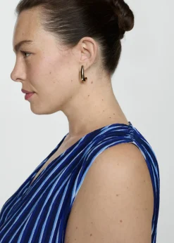 MANGO Sukienki I Kombinezony*Sukienka w paski z wiązaniem