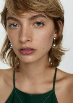 MANGO Sukienki I Kombinezony*Sukienka w prążki z dekoltem halter