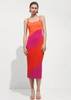 MANGO Sukienki I Kombinezony*Sukienka wzorzysta dzianina