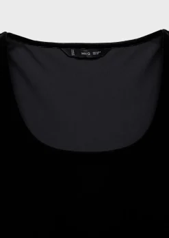 MANGO Sukienki I Kombinezony*Sukienka z aksamitu z dużym dekoltem