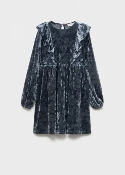 Dzieci MANGO Sukienki I Kombinezony*Sukienka z aksamitu z falbanką