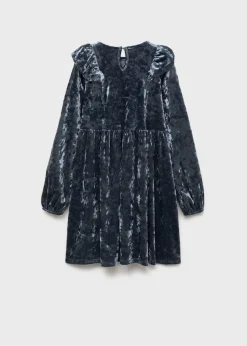 Dzieci MANGO Sukienki I Kombinezony*Sukienka z aksamitu z falbanką