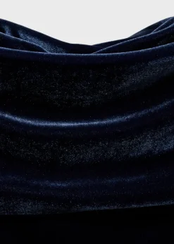 MANGO Sukienki I Kombinezony*Sukienka z aksamitu z odkrytymi ramionami