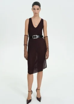 MANGO Sukienki I Kombinezony*Sukienka z ażurowej dzianiny lureksowej