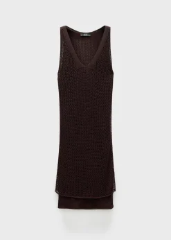 MANGO Sukienki I Kombinezony*Sukienka z ażurowej dzianiny lureksowej