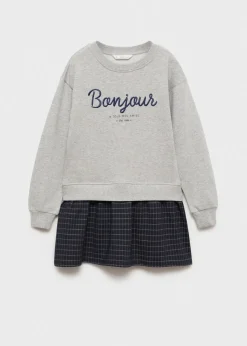 Dzieci MANGO Sukienki I Kombinezony|Bluzy*Sukienka z bluzą i spódnicą w kratkę