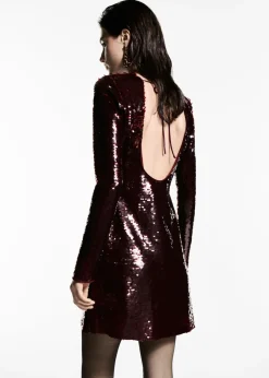 MANGO Sukienki I Kombinezony*Sukienka z cekinami i dekoltem na plecach