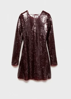 MANGO Sukienki I Kombinezony*Sukienka z cekinami i dekoltem na plecach