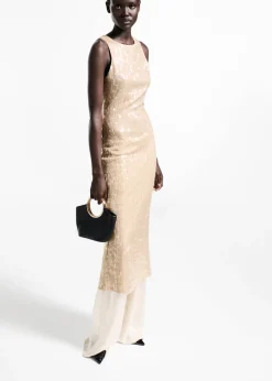 MANGO Sukienki I Kombinezony*Sukienka z cekinami i dekoltem na plecach