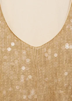 MANGO Sukienki I Kombinezony*Sukienka z cekinami i dekoltem na plecach