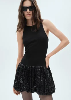 MANGO Sukienki I Kombinezony*Sukienka z cekinową spódnicą typu bombka