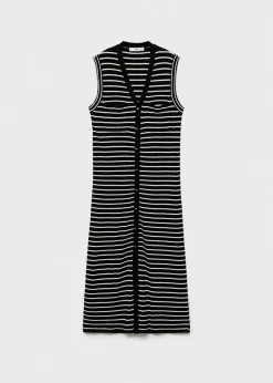 MANGO Sukienki I Kombinezony*Sukienka z dzianiny w paski
