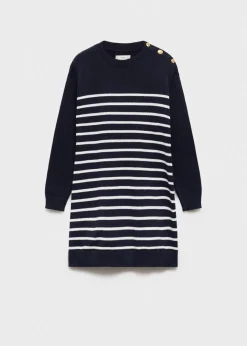 Dzieci MANGO Sukienki I Kombinezony*Sukienka z dzianiny w paski