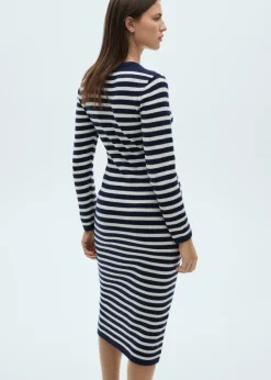 MANGO Sukienki I Kombinezony*Sukienka z dzianiny w paski