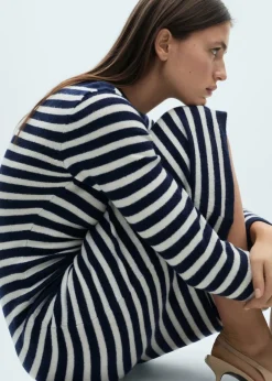 MANGO Sukienki I Kombinezony*Sukienka z dzianiny w paski