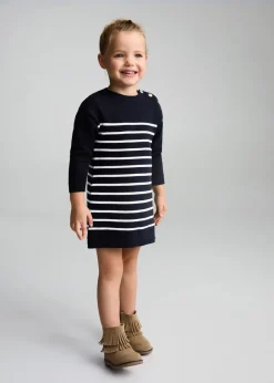 Dzieci MANGO Sukienki I Kombinezony*Sukienka z dzianiny w paski