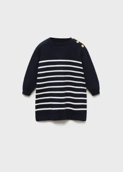 Dzieci MANGO Sukienki I Kombinezony*Sukienka z dzianiny w paski