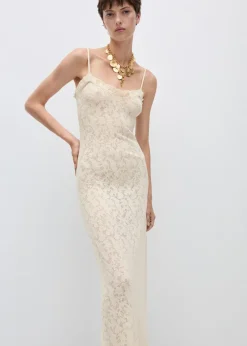 MANGO Sukienki I Kombinezony*Sukienka z dzianiny z ażurem