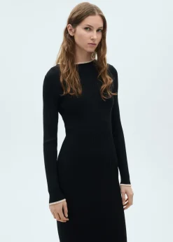 MANGO Sukienki I Kombinezony*Sukienka z dzianiny z kontrastowymi lamówkami