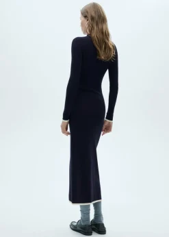 MANGO Sukienki I Kombinezony*Sukienka z dzianiny z kontrastowymi wykończeniami