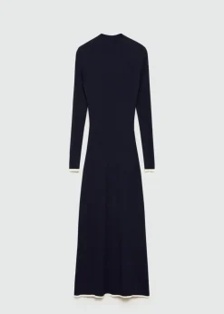 MANGO Sukienki I Kombinezony*Sukienka z dzianiny z kontrastowymi wykończeniami