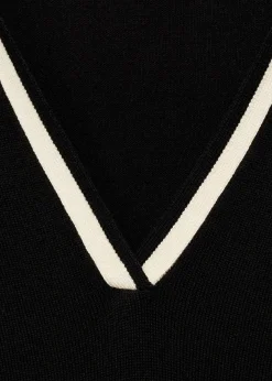 MANGO Sukienki I Kombinezony*Sukienka z dzianiny z kontrastowym kołnierzykiem