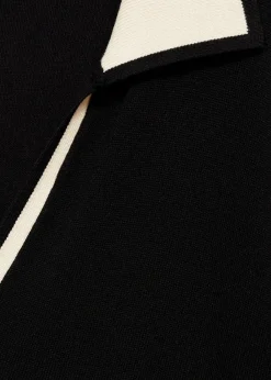 MANGO Sukienki I Kombinezony*Sukienka z dzianiny z kontrastowym kołnierzykiem