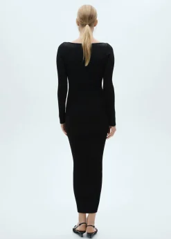 MANGO Sukienki I Kombinezony*Sukienka z dzianiny z metalowym elementem