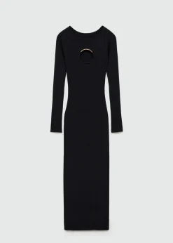 MANGO Sukienki I Kombinezony*Sukienka z dzianiny z metalowym elementem