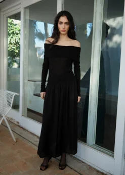 MANGO Sukienki I Kombinezony*Sukienka z dzianiny z odkrytymi ramionami