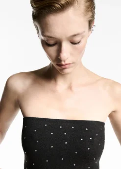 MANGO Sukienki I Kombinezony*Sukienka z dzianiny z ozdobą ze strasu