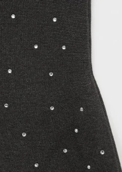 MANGO Sukienki I Kombinezony*Sukienka z dzianiny z ozdobą ze strasu